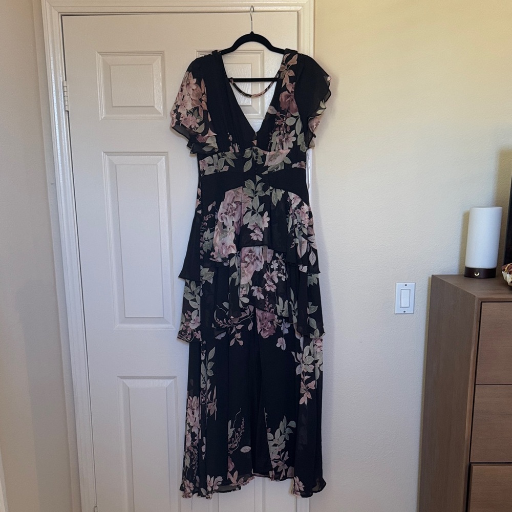 Floral Black Maxi Dress